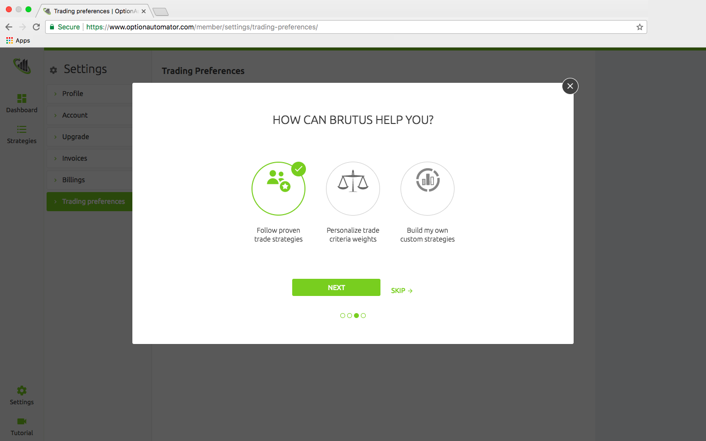 How Can Brutus Help You2 How To Modify Your Trading Preferences &Ndash; Optionautomator