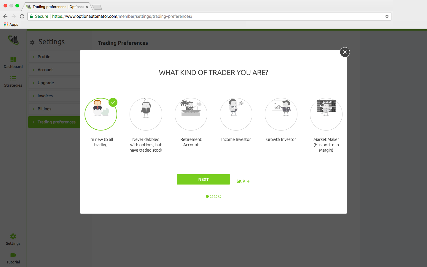 What Kind Of Trader Are You Popup2 How To Modify Your Trading Preferences &Ndash; Optionautomator